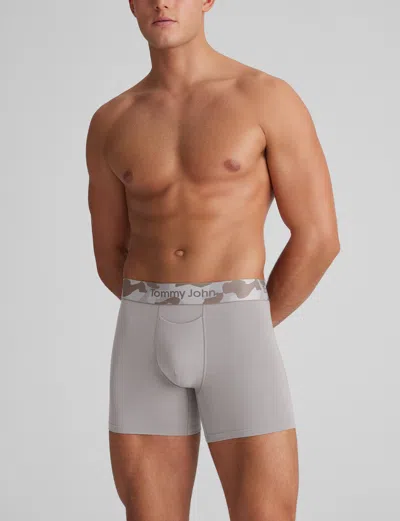Tommy John Men's Second Skin Trunk 4" Boxer Brief In Gray