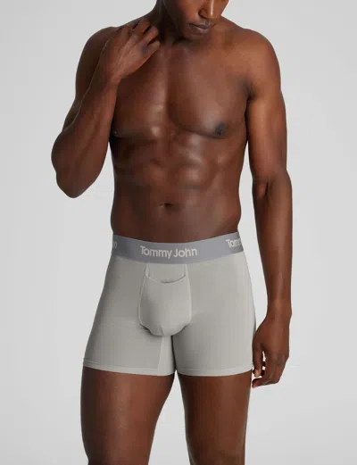 Tommy John Men's Second Skin Trunk 4" Boxer Brief In Gray