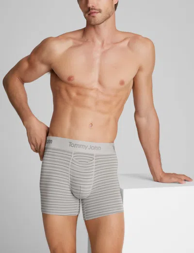Tommy John Men's Second Skin Trunk 4" Boxer Brief In Gray