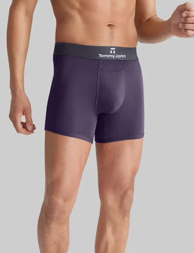 Tommy John Men's Second Skin Trunk 4" Boxer Brief In Purple Velvet