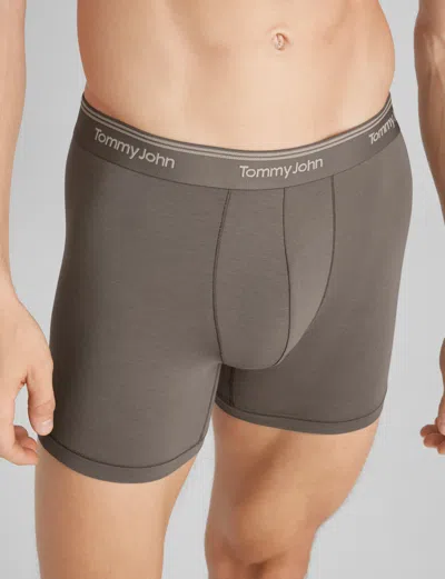 Tommy John Men's Ultra Soft Flex Trunk 4" Boxer Brief In Falcon