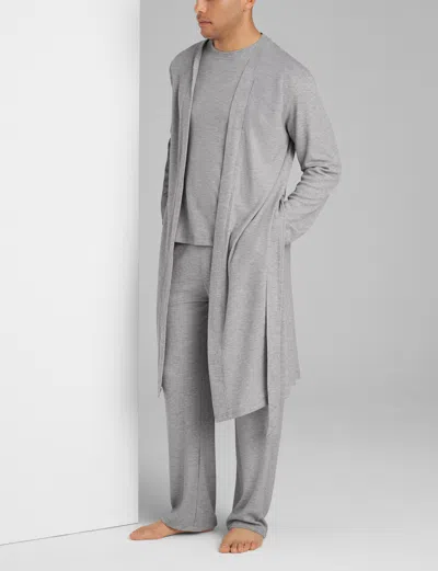 Tommy John Men's Waffle Robe In Gray