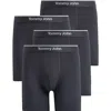 Tommy John Micro Stretch 4-pack 6-inch Boxer Briefs In Black