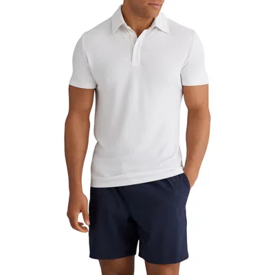 Tommy John Modal Blend Piqué Polo In White
