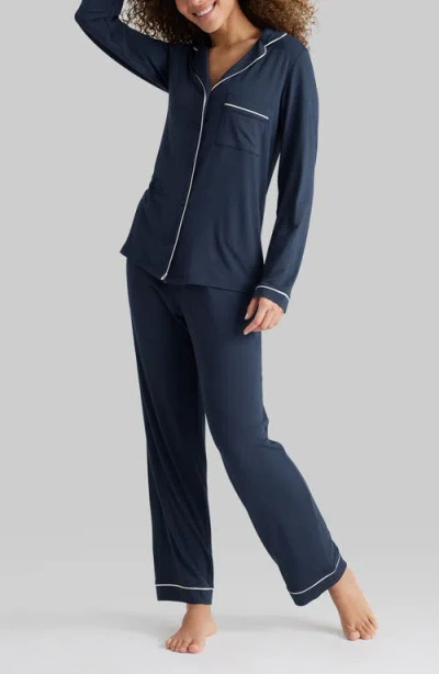 Tommy John Piped Pajamas In Blue