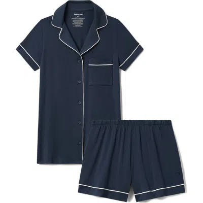 Tommy John Piped Short Pajamas In Blue