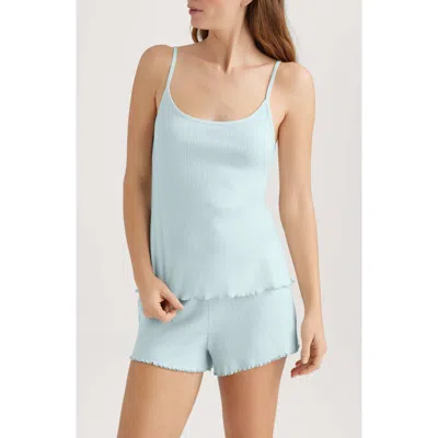 Tommy John Pointelle Rib Sleep Camisole In Blue
