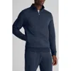Tommy John Quilted Quarter Zip Top In Blue