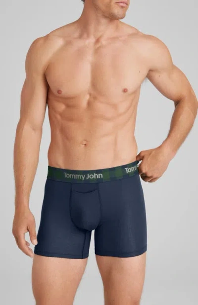 Tommy John Second Skin 4-inch Boxer Briefs In Blue