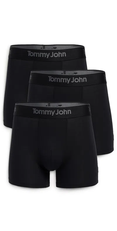 Tommy John Second Skin 4 Trunks 3 Pack Black