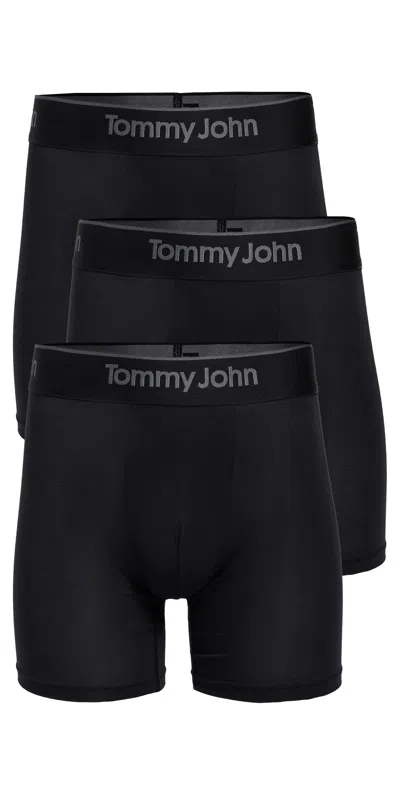 Tommy John Second Skin 6 Boxer Briefs 3 Pack Black