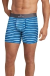 Tommy John Second Skin 6-inch Boxer Briefs In Estate Blue Chase Stripe