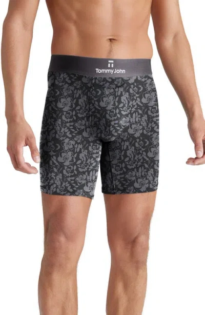 Tommy John Second Skin 6-inch Boxer Briefs In Grey Etched Bud