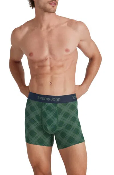 Tommy John Second Skin 6-inch Boxer Briefs In Fireside Plaid Eden