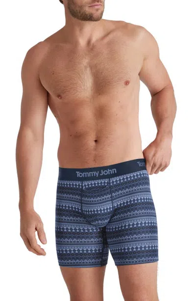 Tommy John Second Skin 6-inch Boxer Briefs In Wntr Frsl Clny Bl