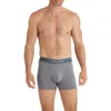 Tommy John Second Skin Boxer Briefs In Black/medium Grey/blues