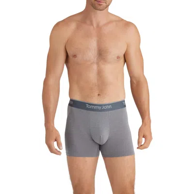Tommy John Second Skin Boxer Briefs In Black/medium Grey/blues