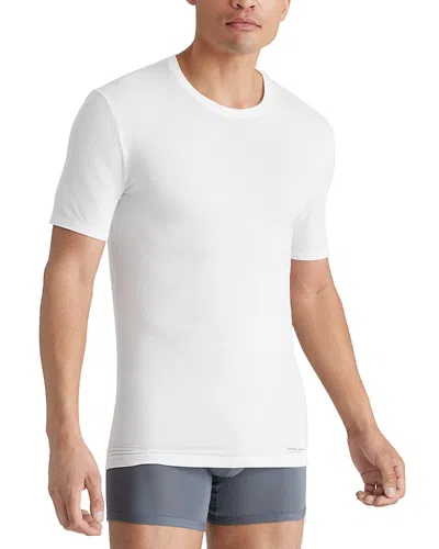 Tommy John Men's Cool Cotton Crew Neck Modern Fit Undershirt In White