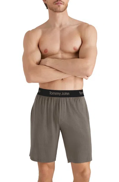 Tommy John Second Skin Luxe Rib Pajama Shorts In Falcon