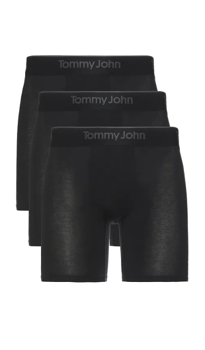 Tommy John Second Skin Modal 3 Pack 6 Boxer Brief In Black