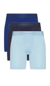 Tommy John Second Skin Modal 3 Pack 6 Boxer Brief In Dress Blues  Blue Quartz  & Dutch Canal