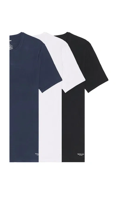 Tommy John Second Skin Modal 3 Pack Crew Neck Stay Tucked Tees In Blue