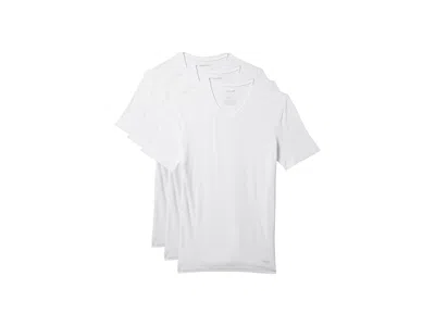 Tommy John Second Skin Modal V-neck Stay Tucked Undershirt 3-pack In White