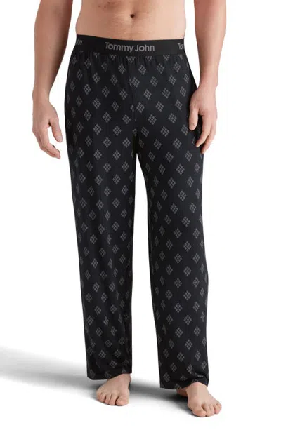 Tommy John Second Skin Pajama Pants In Sprcd Up Blck Bty