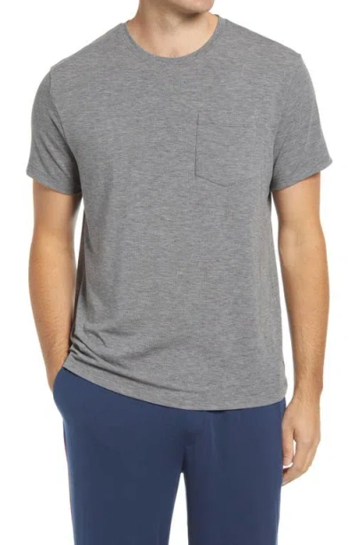 Tommy John Second Skin Pocket Sleep T-shirt In Medium Heather Grey