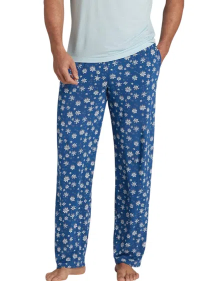 Tommy John Second Skin Sleep Pant In Blue Snowfall In Multi