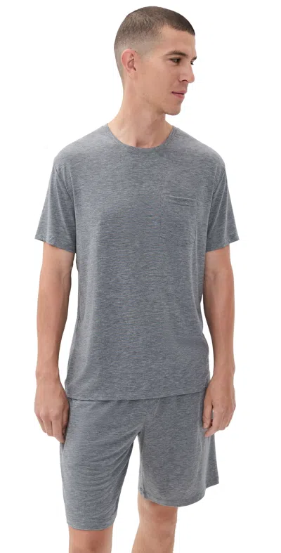 Tommy John Second Skin Sleep Pocket Tee Medium Grey Heather In Gray