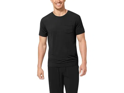 Tommy John Second Skin Sleep Pocket T-shirts In Black