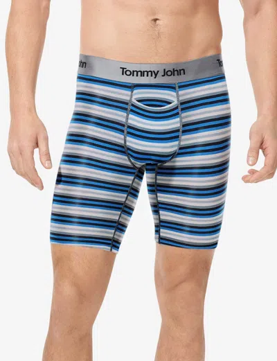 Tommy John Second Skin Underwear Men's Blue Striped Boxer Brief Jdm2129