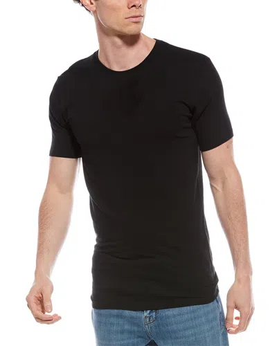 Tommy John Set Of 2 Stay-tucked Crewneck Undershirt In Black