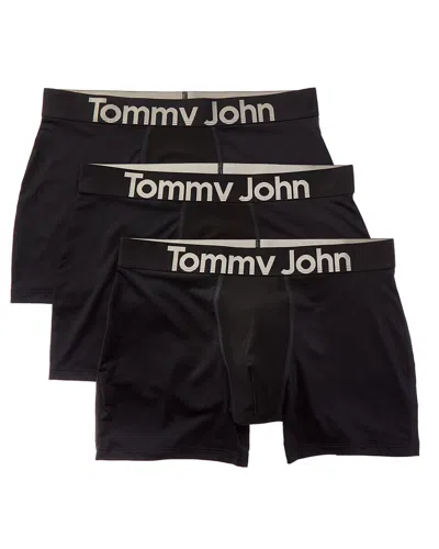 Tommy John Set Of 3 360 Sport Micro 4in Boxer Brief In Black