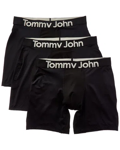 Tommy John Set Of 3 360 Sport Micro 6in Boxer Brief In Black