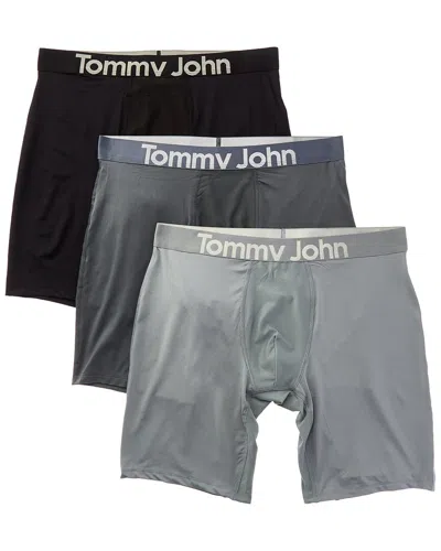 Tommy John Set Of 3 360 Sport Micro 8in Boxer Brief In Black