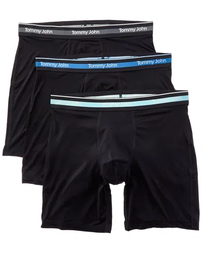 Tommy John Set Of 3 Comfort Micro 6in Boxer Brief In Black