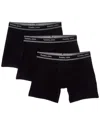 Tommy John Set Of 3 Essential Luxe Bamboo Boxer Brief In Black