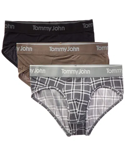 Tommy John Set Of 3 Second Skin Modal Brief In Black