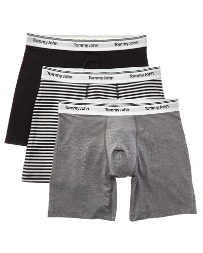 Tommy John Set Of 3 Signature 6in Boxer Brief In Animal Print