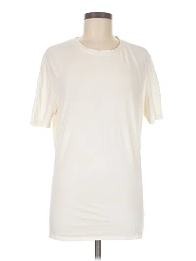Pre-owned Tommy John Short Sleeve Top Ivory Crew Neck Tops
