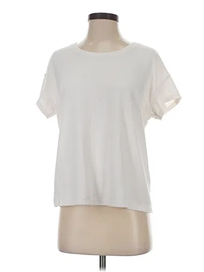 Pre-owned Tommy John Short Sleeve Top Ivory Crew Neck Tops In White