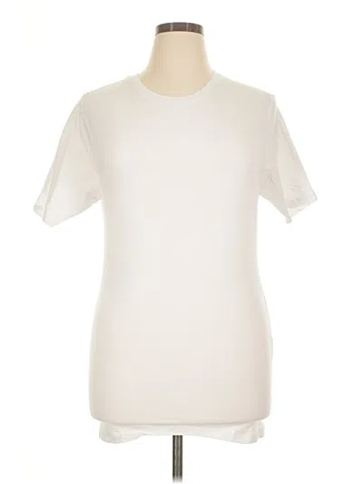 Pre-owned Tommy John Short Sleeve Turtleneck In White