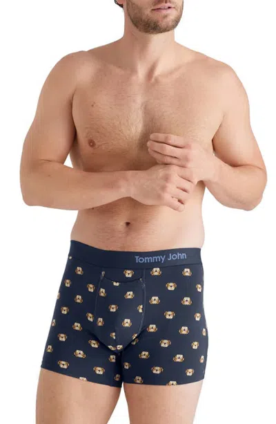 Tommy John Supima Cool Cotton Blend 4-inch Boxer Briefs In Dress Blues Winston