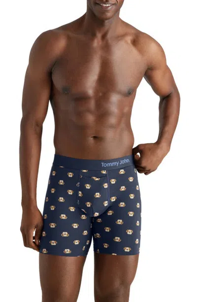 Tommy John Supima Cool Cotton Blend 6-inch Boxer Briefs In Dress Blues Winston