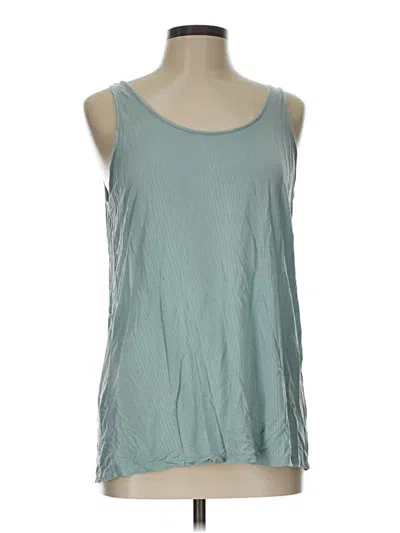 Pre-owned Tommy John Tank Top Teal Halter Neckline Tops In Blue