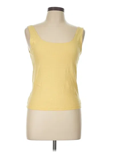 Pre-owned Tommy John Tank Top Yellow Square Neckline Tops