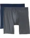 Tommy John Underwear Men's Gray Blue Stretch 6" Boxer Brief 2-pack Buu394 In Gold