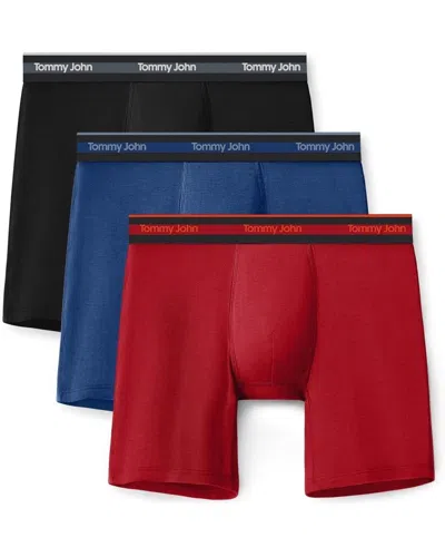 Tommy John Underwear Men's Multi Comfort Micro Boxer Brief In Blue
